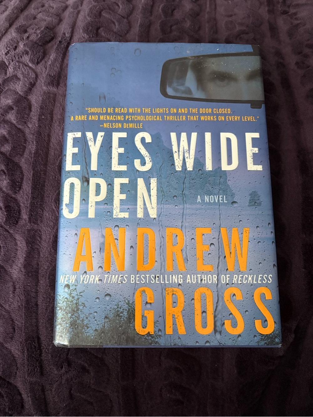 Eyes Wide Open by Andrew Gross - Blue & Orange Hardcover Novel